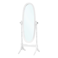 Monarch Specialties Mirror, Full Length, Standing, Floor, 60" Oval, Dressing, Bedroom, Wood, White, Traditional I 3102